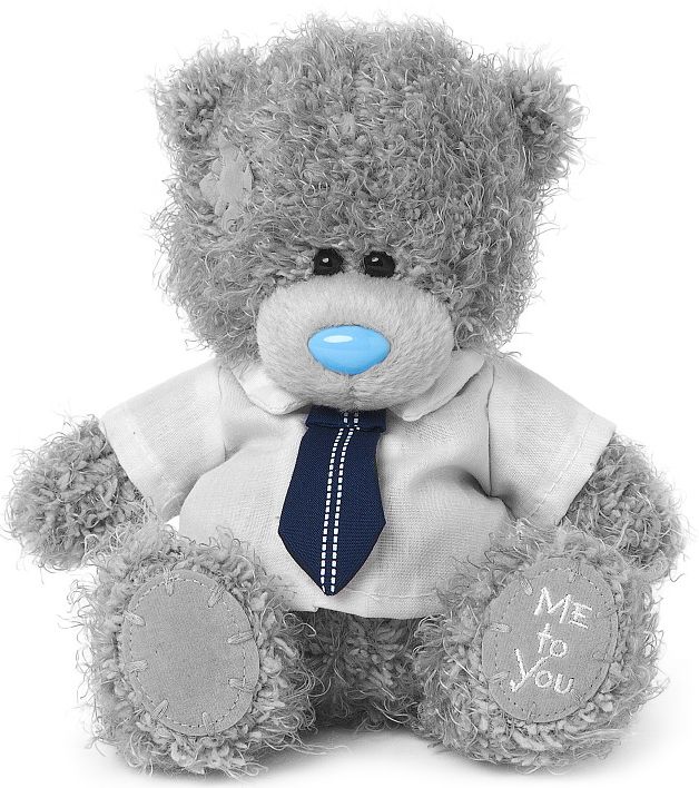 Nalle med skjorta och slips, 15cm från Me to you (Miranda nalle) säljs på Nalleriet.se